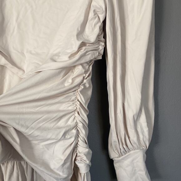 REVOLVE x SUSANA MONACO Gathered Ruched Square Neck Long Sleeve Poet Dress NWT L - Picture 6 of 9